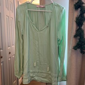 Teal Long Sleeve Blouse
